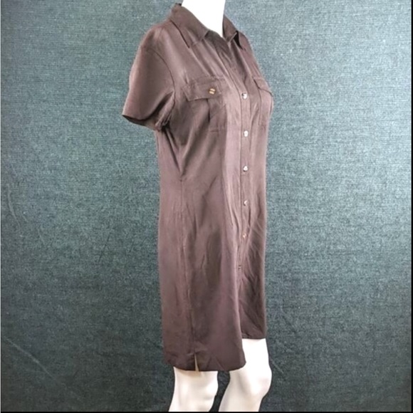 Ann Taylor Silk Button Down Shirt Dress Great For Work Or School! - Picture 2 of 8